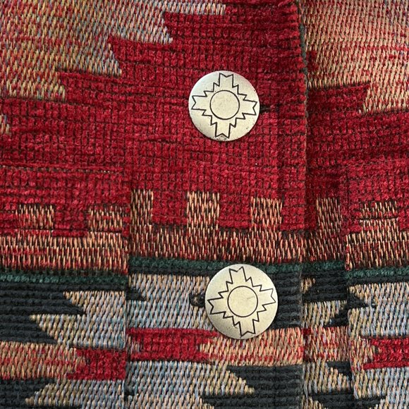 Stunning Vintage Oversized Western Bohemian Blazer Jacket Coat Boho Aztec Tribal - Picture 7 of 9